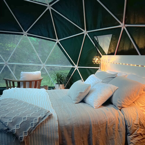Glamping in wv bed