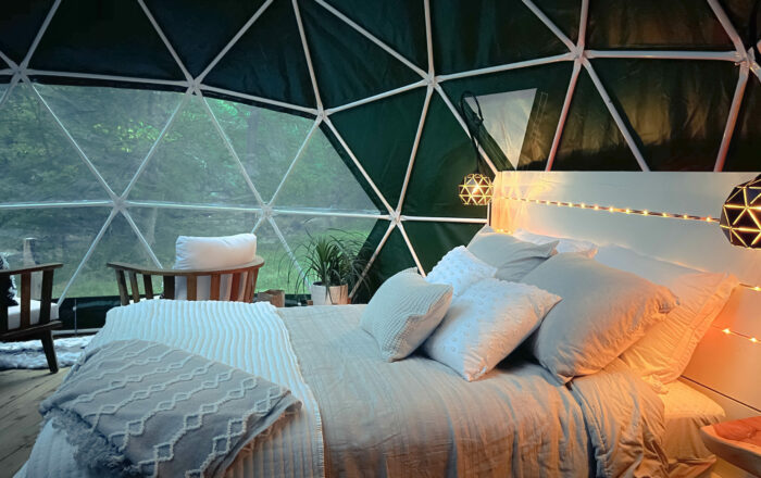 Glamping in wv bed