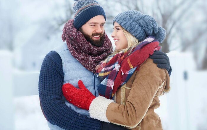 Couple Glamping Winter