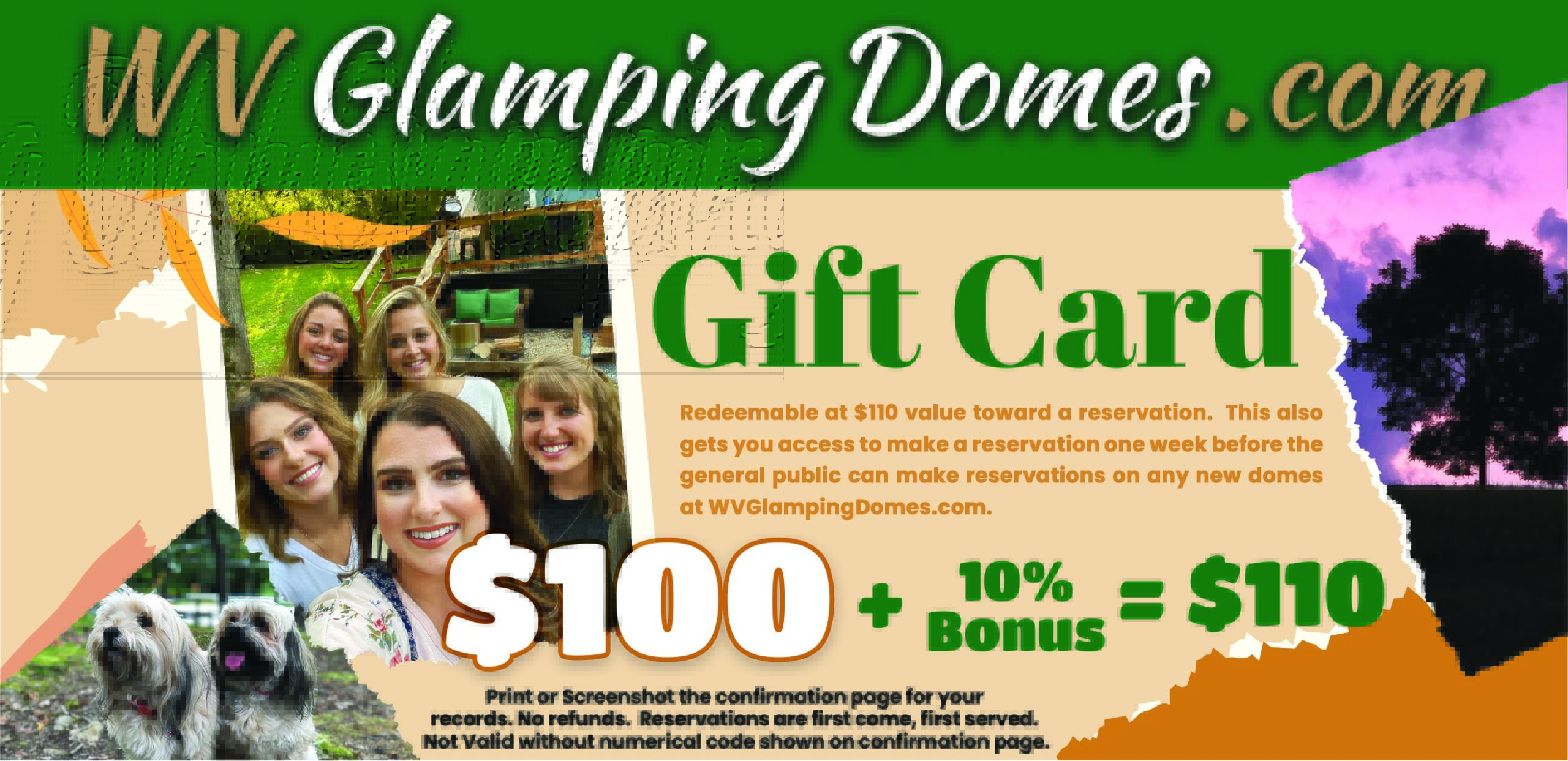 Glamping Dome Give Card
